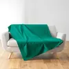 Image de Plaid Lucile en polycoton émeraude 180x220
