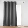 Image de Rideau à oeillets isolant jacquard anthracite 140x260