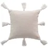 Image de Housse de Coussin à Pompons "Ines" 40x40cm Beige