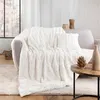Image de Plaid imitation fourrure/sherpa Foxy naturel 180x220