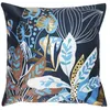 Image de Housse de Coussin Velours "Inoa" 40x40cm Bleu & Or
