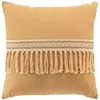 Image de Coussin Déco Franges "Janara" 45x45cm Ocre