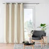 Image de Rideau à oeillets velours jacquard Mika 140x260 Naturel
