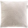 Image de Coussin Déco en Velours "Pila" 45x45cm Beige