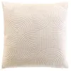 Image de Housse de Coussin en Velours "Circles" 40x40cm Naturel