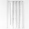 Image de Rideau Déco à  illets "Bloomy" 140x280cm Blanc