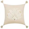 Image de Coussin Déco Avec Pompons "Majestia" 45x45cm Beige
