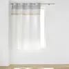 Image de Rideau à  illets Avec Pompons "Iliade" 140x180cm Blanc & Gris