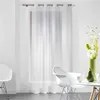 Image de Panneau a oeillets 140 x 240 cm voile fils coupes dandy Blanc Douceur d'Intérieur