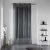 Image de Panneau a oeillets 140 x 240 cm voile sable applique filiane Anthracite Douceur d'Intérieur
