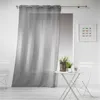 Image de Panneau a oeillets 140 x 240 cm effet lin tisse haltona Gris Douceur d'Intérieur