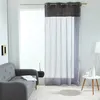 Image de Panneau a oeillets 140 x 240 cm voile sable+top coral valentina Gris Douceur d'Intérieur