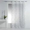 Image de Panneau a oeillets 140 x 240 cm voile sable brode petite fleur Blanc/Gris Douceur d'Intérieur