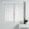 Image de Paire voilages 2 x petite fleur - 2 x 60 x 90 / blanc et gris