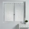 Image de Paire voilages 2 x petite fleur - 2 x 60 x 90 / blanc et blanc