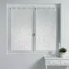 Image de Paire droite passants 2 x 60 x 120 cm voile sable brode petite fleur Blanc/Blanc Douceur d'Intérieur