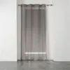 Image de Voilage a oeillets 140 x 240 cm voile tisse applique elea Gris/argent Douceur d'Intérieur