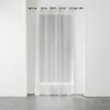 Image de Voilage a oeillets 140 x 240 cm voile tisse applique elea Blanc/argent Douceur d'Intérieur
