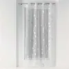 Image de Panneau a oeillets 140 x 240 cm voile imprime metallise bloomy Blanc/argent Douceur d'Intérieur