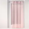 Image de Voilage à oeillets 140 x 240 cm voile sablé + strass Satinela Rose Douceur d'Intérieur
