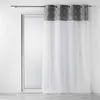Image de Rideau Voilage à  illets "Sibel" 140x240cm Gris
