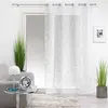 Image de Voilage a oeillets 140 x 240 cm en voile imprimé métallisé Artyline Blanc/argent Douceur d'Intérieur