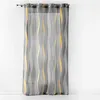 Image de Rideau Voilage à  illets "Ondulys" 140x240cm Jaune & Anthracite