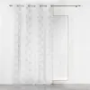 Image de Rideau Voilage à  illets Imprimé Métallisé "Arcadie" 140x240cm Blanc
