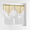 Image de Paire de Voilages "Duetto" 60x160cm Miel & Blanc