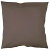 Image de Taie d'oreiller volant plat 63 x 63 cm uni 57 fils lina + point bourdon Noisette