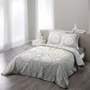 Image de Parure 3 p. 240x220 cm imprime 57 fils allover disco Jaune/Gris