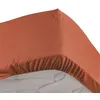 Image de Drap housse 1 personne bonnet 30 cm 90 x 190 cm percale uni 78 fils percaline Terracotta Douceur d'Intérieur