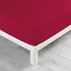 Image de Drap housse Biolina en coton biologique bordeaux bonnet 30 cm 140x190