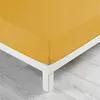 Image de Drap housse Biolina en coton biologique ocre bonnet 30 cm 140x190