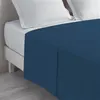 Image de Drap plat Biolina en coton biologique bleu 180x290