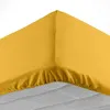 Image de Drap housse 90x190 cm - Bonnet 30 cm - 100% coton Jaune