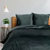 Image de parure de lit 3 pièces 240 x 220 cm velours uni velina anthracite