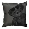 Image de Lulu castagnette coussin polyester, lulu bear anthracite 40 x 40