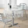 Image de Decorline 1710323 nappe cristal imprimé feuille blanc 140 cm