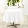 Image de Nappe ronde (0) 180 cm polyester uni essentiel Blanc