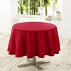 Image de Nappe ronde (0) 180 cm polyester uni essentiel Rouge