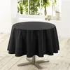 Image de Nappe ronde (0) 180 cm polyester uni essentiel Noir