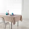 Image de Nappe en polyester Chambray uni enduit Newton Lin 140 x 250 cm