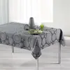 Image de Nappe rectangle 140 x 300 cm jacquard rose des vents Anthracite Douceur d'Intérieur