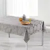 Image de Nappe rectangle 140 x 300 cm jacquard rose des vents Gris Douceur d'Intérieur