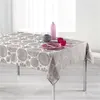 Image de Nappe rectangle 140 x 300 cm jacquard rose des vents Perle Douceur d'Intérieur