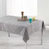 Image de Nappe rectangle 140 x 300 cm jacquard alisson Gris Douceur d'Intérieur
