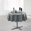 Image de Nappe ronde (0) 180 cm shantung imprime safina Gris/Argent