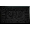 Image de Tapis d'Entrée "Feuilles" 45x75cm Noir