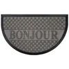 Image de Tapis d'Entrée Demi-Lune "Bonjour" 45x75 cm Gris